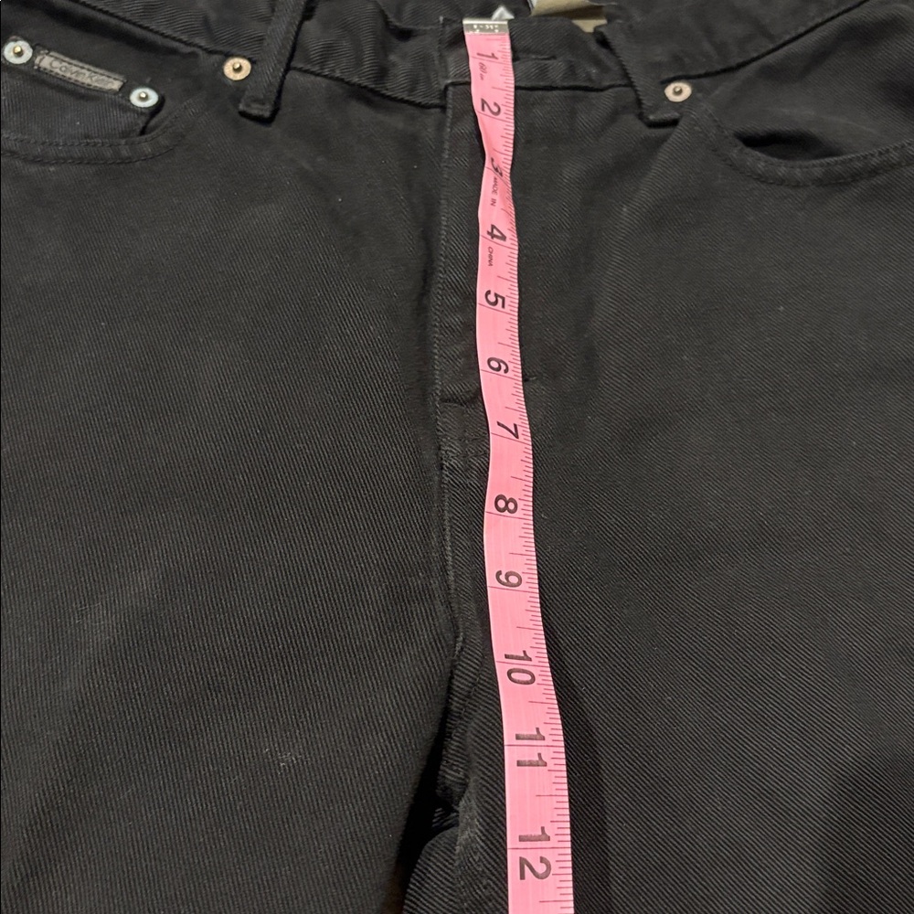 Vintage Calvin Klein 90s Mom Jean High Waisted Black Jeans 100% Cotton Sz 6 - Picture 8 of 8